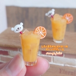 🍊受注制作🍊しろくまちゃんストローのオレンジジュース