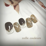 【限定価格】大人ブラウン大理石ネイル♡