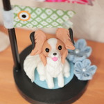 １パピヨン＊鯉のぼり＊端午の節句＊樹脂粘土＊わんこ＊犬＊ミニチュア