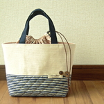 送料込*大人かわいいランチトートボーダー*