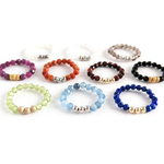 選べる組み合わせ¨*•.✦[Natural stones ＆ beads ring]  天然石 指輪 金属アレルギー対応 ゴールドフィルド シルバー925 サージカルステンレス ペリドット ラピス