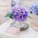 本物みたいな紫陽花　purple マジカルウォーター　インテリアフラワー