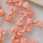 198 グログランミニリボン/ライトオレンジ【パーツ/12ヶ】