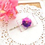 【SALE！】キャンディヘアピン（スクエア）ピンク＆パープル