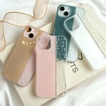 ♥︎送料無料♥︎ 全機種対応　ホワイト✖️シェル　バイカラー　スマホケース　ショルダー　肩かけ　全機種