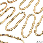 ゆるいオーバル枠メタルパーツ ゴールド 10個【オーバル素材】