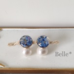 2way*　シェルとコットンパールピアス