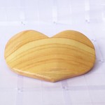 檜の♡型木製バレッタ