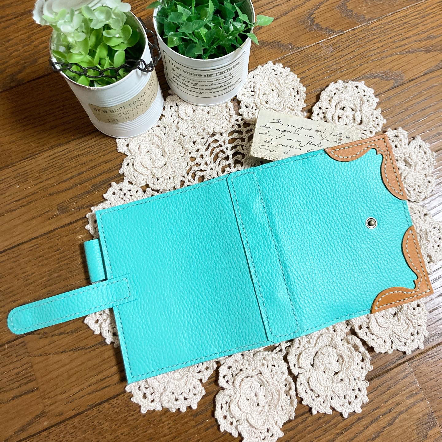 ◇受注生産◇ 各サイズ♪ システム手帳 牛革 ティファニーブルー