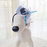 ※1点追加　4/16（火）　『ソルベブルー～エアリーカチューシャ』犬　猫　ペット　お誕生日　記念日　ギフト　プレゼント　コリエ