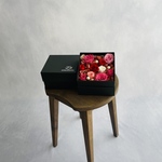 母の日ギフト　プリザーブドフラワー　フラワーボックス　レッド　スクエア