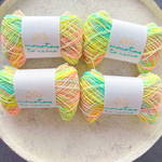  【まだら染め】[ネオンカラー] 20/3 刺し子糸 手染め刺し子糸 段染め糸 ダーニング刺繍　刺繍　刺繍糸　手毬　編み物 レース編み 1268
