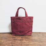 ヴィンテージ加工帆布☆スモーキーレッドのトートバッグ