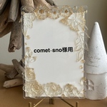 comet-sno様用　2点セット　硬質ケースデコ　ブルー✖️パープル　グラデフラワー　ゴールドローズ　B7 L版写真サイズ