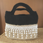 麻紐のゆらゆらレースbag(黒)