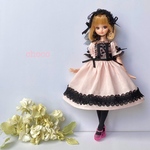 リカちゃん服　ブライス服　ロリータドレス　スパイシーピンク🎀