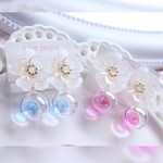 お花とシャボン玉🫧ピアス/イヤリング