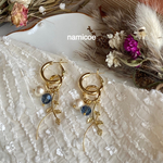 ブルーアクセントの2way ナチュラルピアス