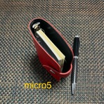 【m5 とってもｼﾝﾌﾟﾙ 赤＆黒】micro5システム手帳 SN5s-003rbk ヌメ床革 レザー 手帳 mini5 ミニ5 230206