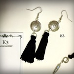 再再販＊サンライズ アンティーク シルバー  タッセル ピアス 