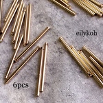 6個/KCゴールド　真鍮　スティック　バー　チャーム　CH234G