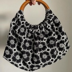 【sale】木の持ち手のトートバッグ(ミナペルホネンanemone)