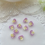 小さな花  ミニサイズ　ビオラ 3D パーツ  ビオラ　パープル　6