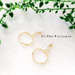 再販☆ジルコニアがキラリ＊ノンホールピアス