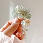 『完売』再販残り1点‼️グリーンflowerポニーフック