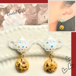 *ティーポット クッキーを添えて* ピアス イヤリング