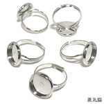 台座付きリング 12mm用 シルバー 5個【リングパーツ】