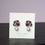 ブラッシュピンク♡ハートスワロbijouピアス
