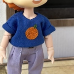ショート丈Tシャツ(オレンジ)