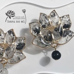 【再販・数量限定】えらべる天然石ロータス　ブラックトルマリンインクォーツ　着実に成果をあげる成功者の蓮