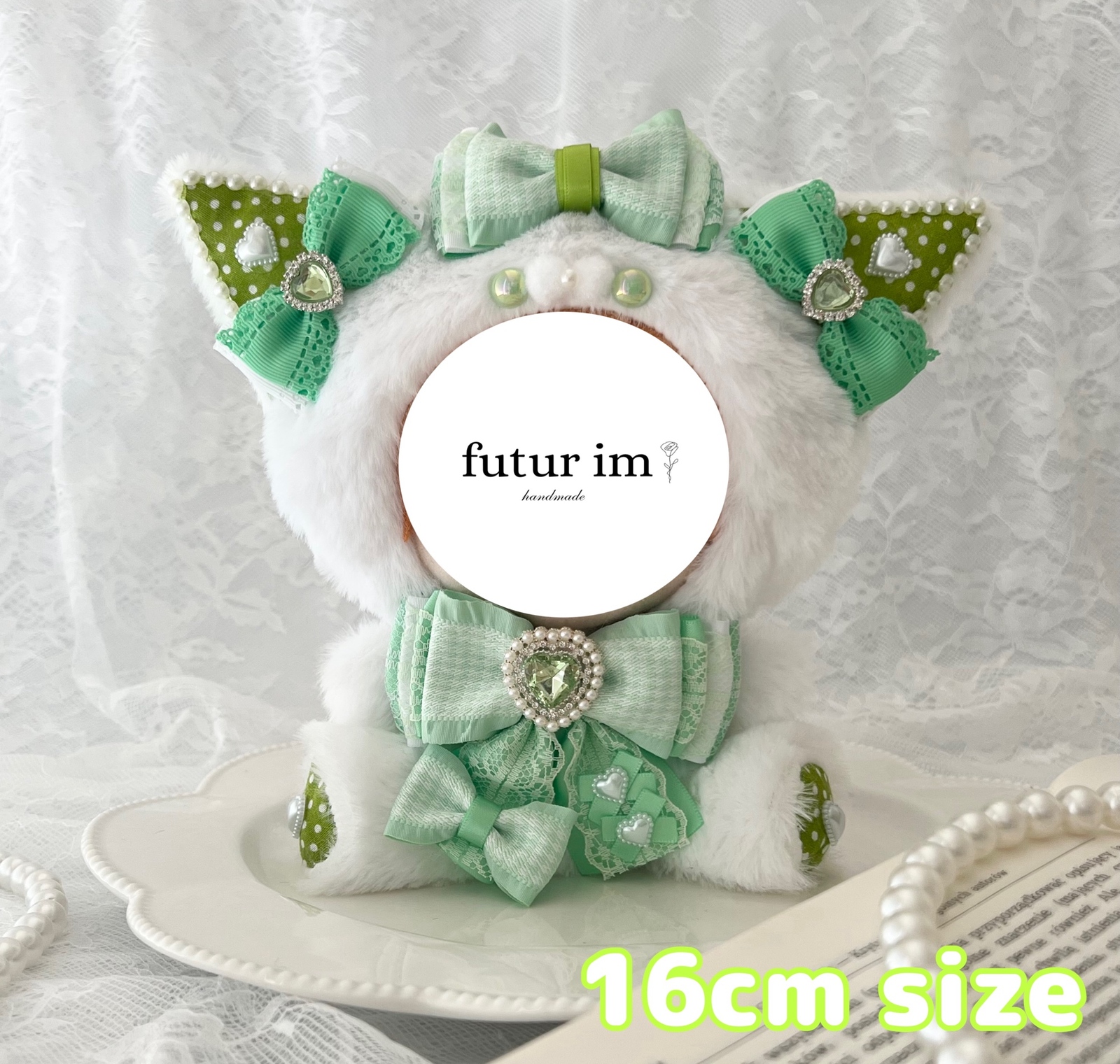 02(No.463)トレカケース デコ ロゼット 硬質ケースデコ 緑黒