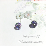 ラメ小花和柄ピアス.イヤリング