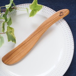 再販-オリーブウッドのバターナイフ1（オリーブの木）長さ18.3cm