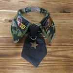 犬・猫の首輪　cocoちゃんネクタイチョーカーNEW　ミリタリー・グリーン系迷彩柄