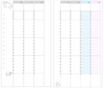 システム手帳リフィル ｜バイブル ｜ウィークリー｜バーチカル 日付なし