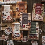 オシャレコーヒー屋さん　ケーキ　ラベル風☕フレークシール　和紙　NSMS