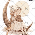【B21】teatea.オリジナル 人物ステッカー
