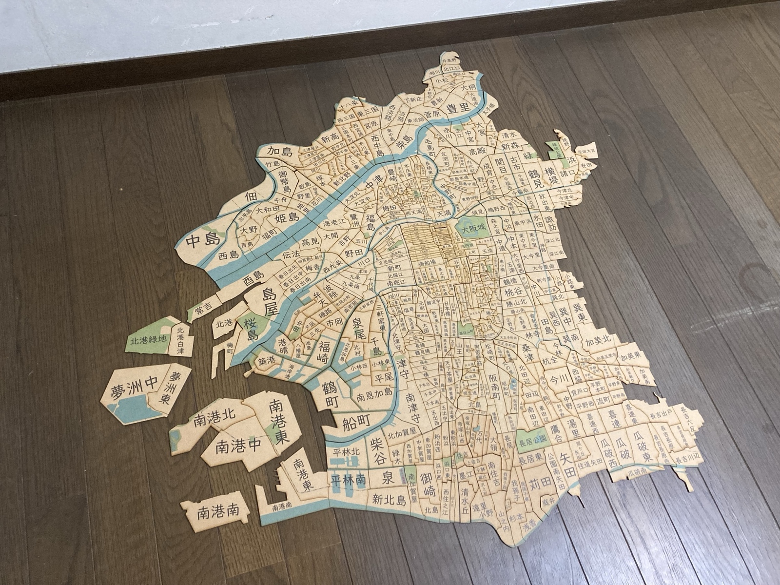 大阪府大阪市パズル【縮尺統一24種類セット】 - 地図パズル屋