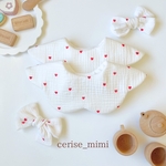 NEW♡ママとベビーの為の防水スタイ　mini heart♡360°はなびらスタイ