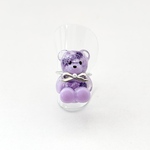 🪻🫧lavender dream series ✵ 夢色フラワーなクマさんの指輪  ドライフラワー フリーリング   くま テディベア 