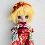 プチブライスサイズの着物セット