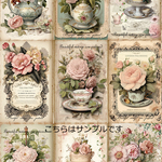 オリジナル 生地 ブロックデザイン ハンドメイド素材 パネル生地 花 薔薇