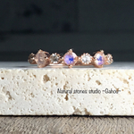 【宝石質レインボームーンストーン】月白色のsilver925リング/インド産AAA +/3mmラウンド/6月誕生石/無料ラッピング/ギフト/オーロラ