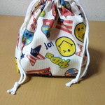 ★sale★入園入学グッズ！スマイル柄プリントが可愛い～お弁当袋、巾着