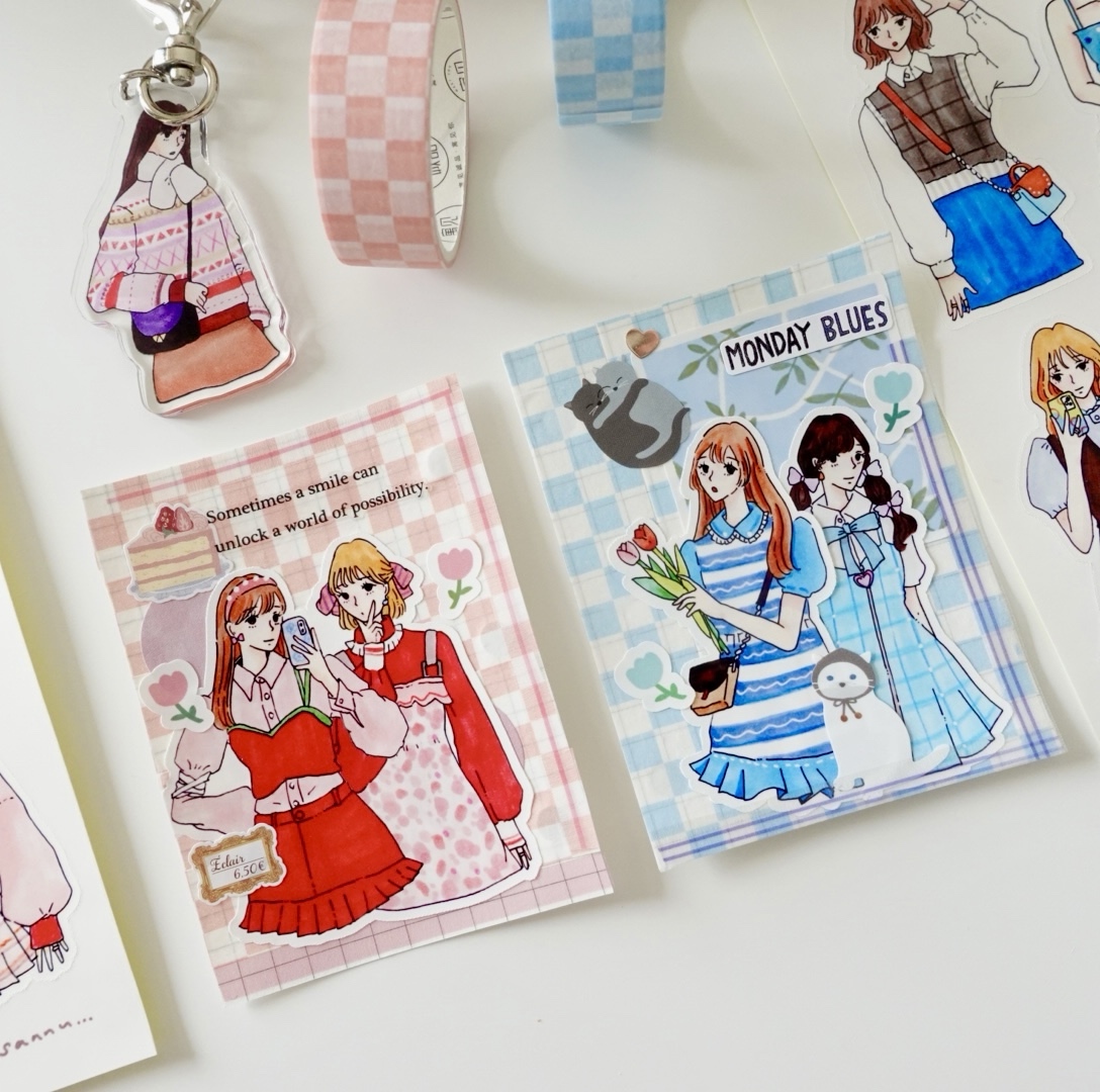 お裾分けシールセット（no.14）Sticker Set - Asannu Shop