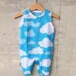 ガーゼロンパース／KUMOSAN(light blue)